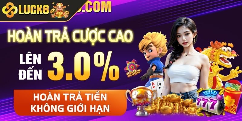 Hoàn trả vốn đặt cược không giới hạn lên đến 3%
